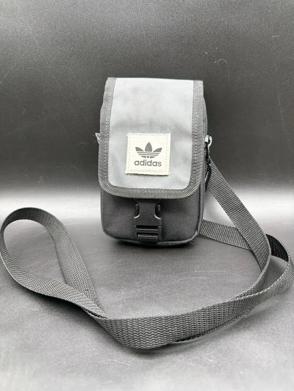 Adidas Originals Trefoil Festival Crossbody Bag Black Mini Utility Travel Pouch